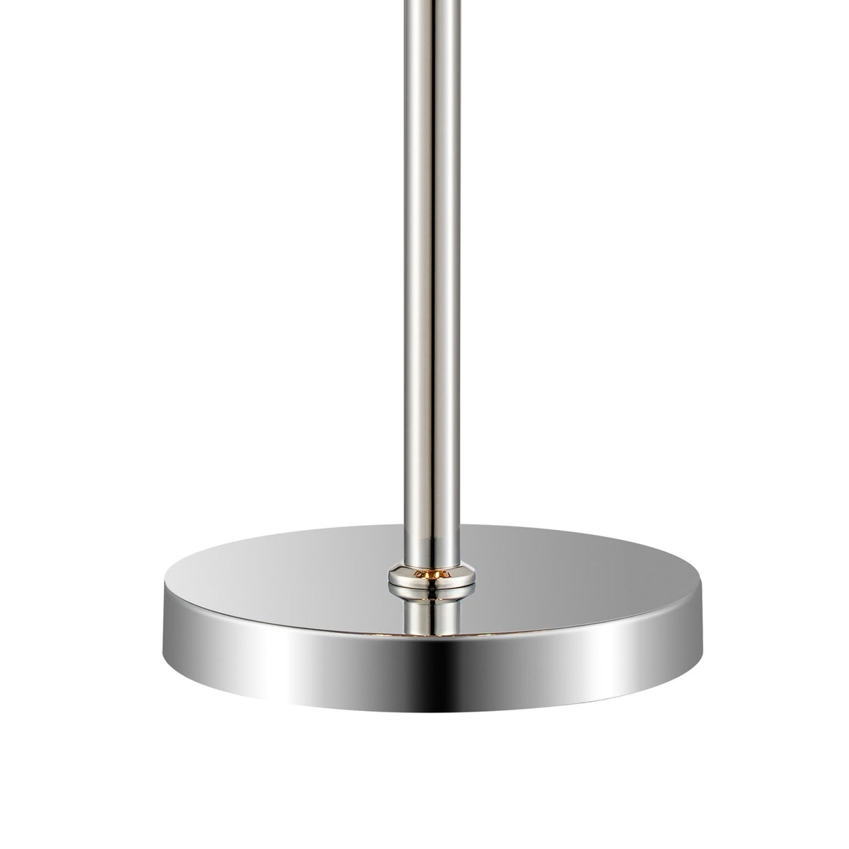 Kelly Table Lamp in Polished Nickel & Amber Glass