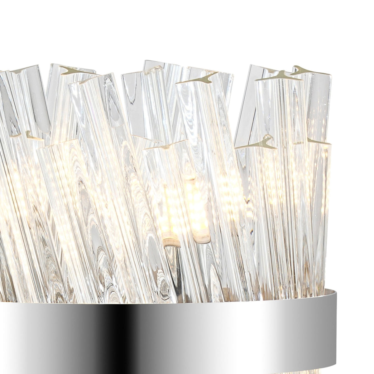 Kelly Table Lamp in Polished Nickel & Clear Glass
