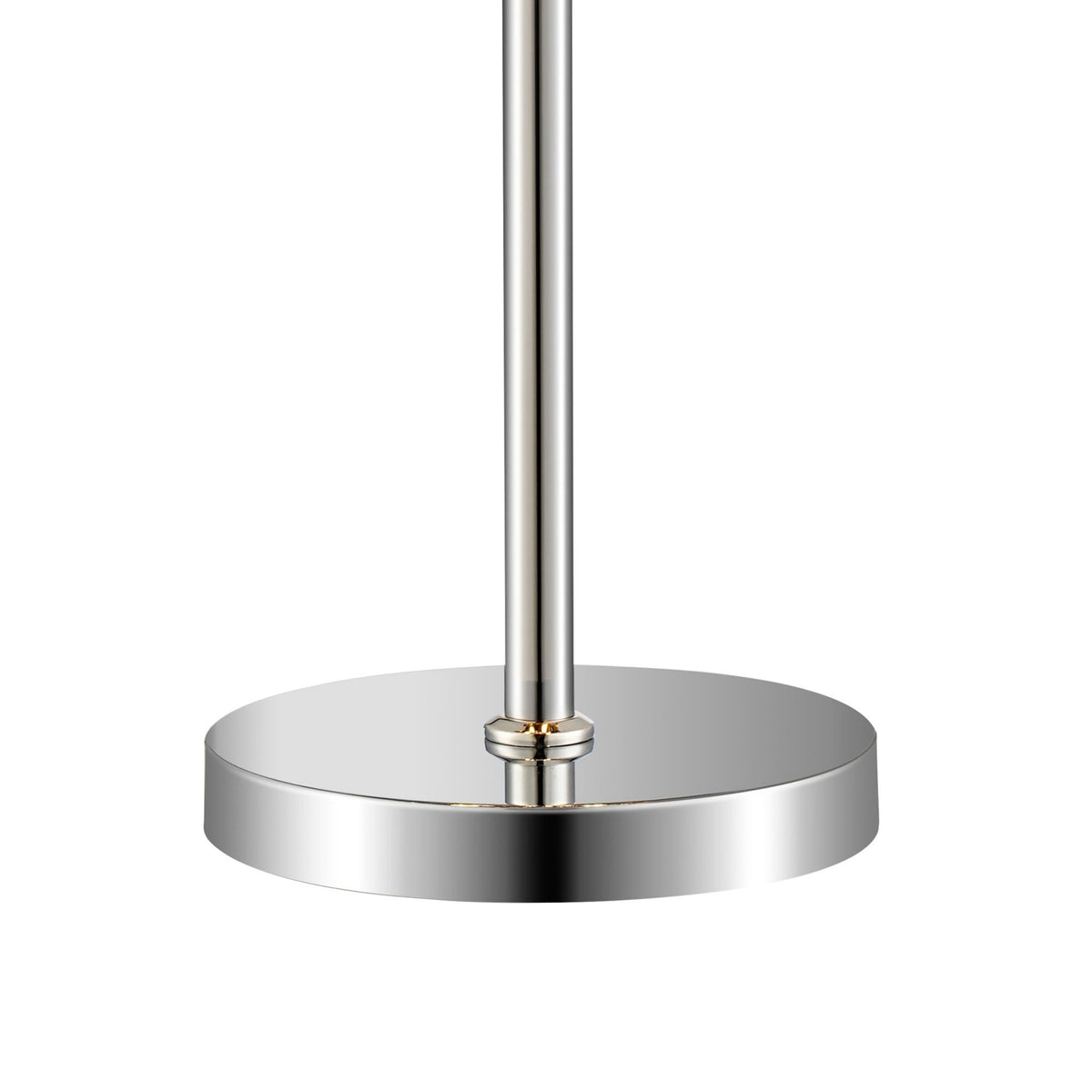 Kelly Table Lamp in Polished Nickel & Smoke Glass