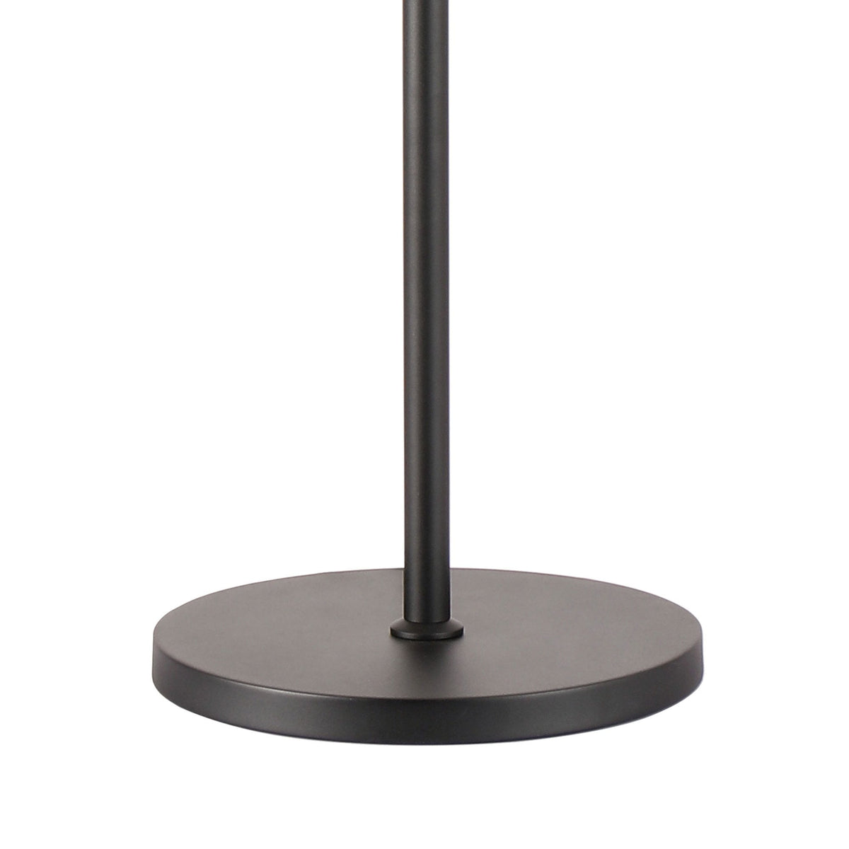 Kelly Floor Lamp in Satin Black & Amber Glass