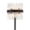 Kelly Floor Lamp in Satin Black & Clear Glass
