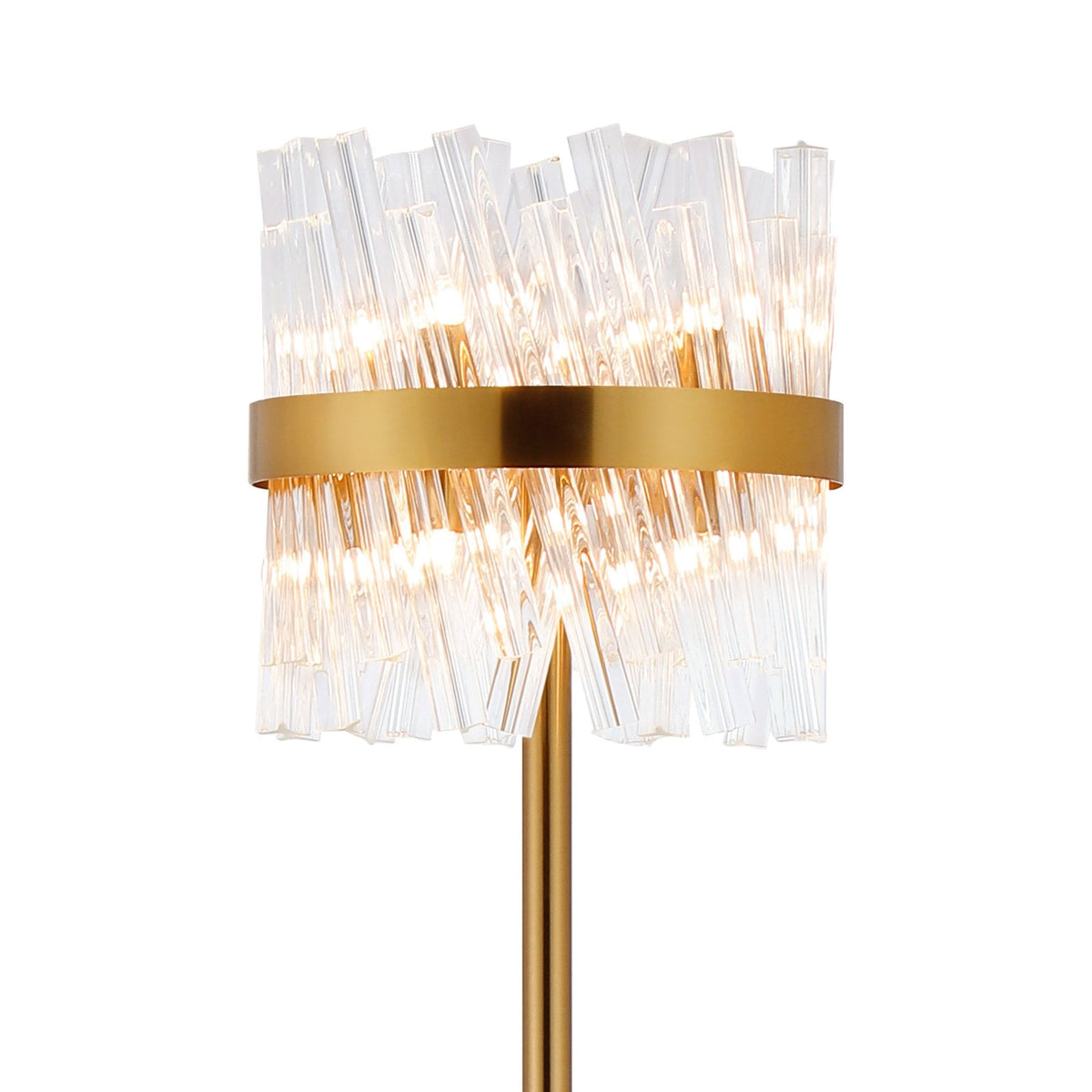 Kelly Floor Lamp in Brass & Clear Glass