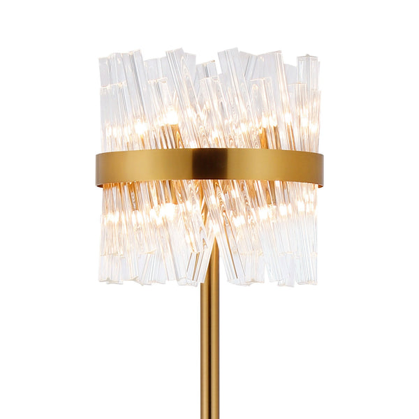 Kelly Floor Lamp in Brass & Clear Glass