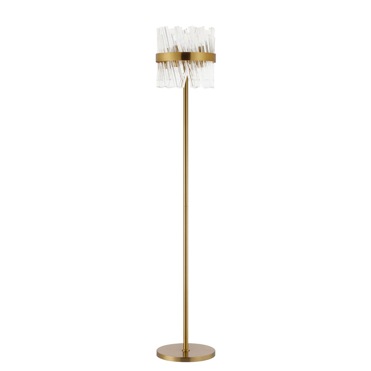 Kelly Floor Lamp in Brass & Clear Glass