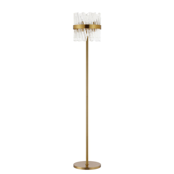 Kelly Floor Lamp in Brass & Clear Glass