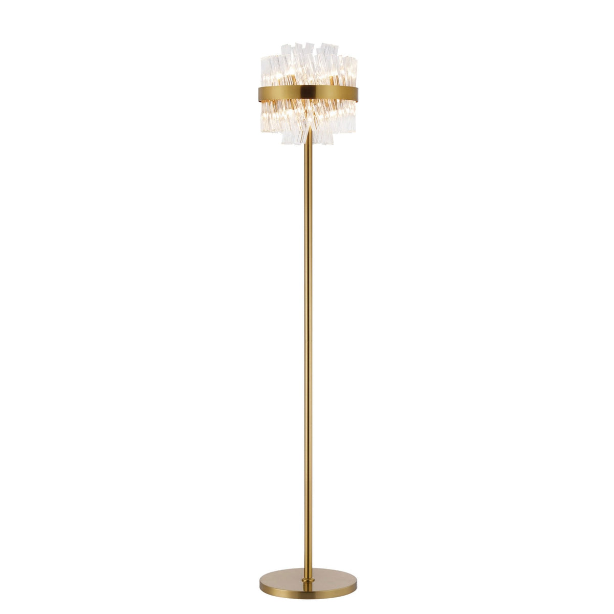 Kelly Floor Lamp in Brass & Clear Glass
