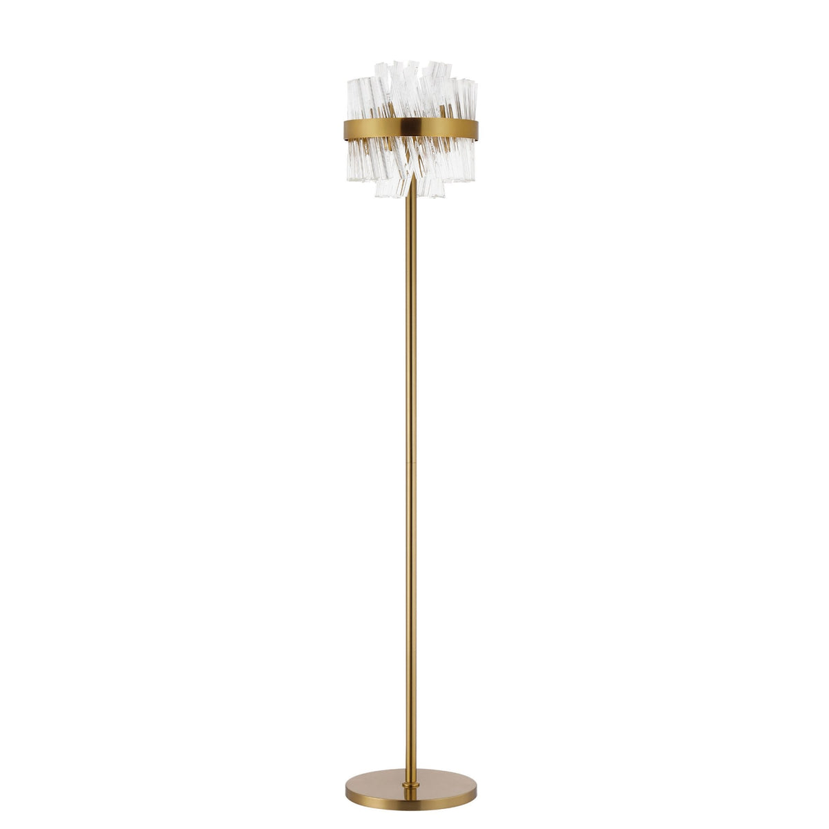 Kelly Floor Lamp in Brass & Clear Glass
