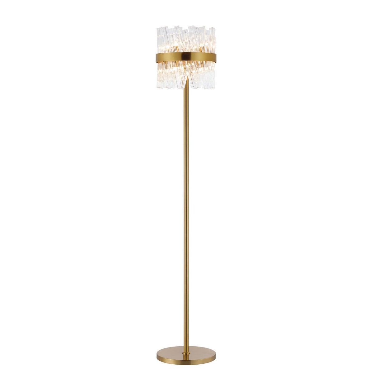 Kelly Floor Lamp in Brass & Clear Glass