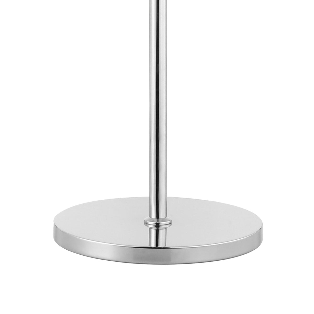 Kelly Floor Lamp in Polished Nickel & Amber Glass