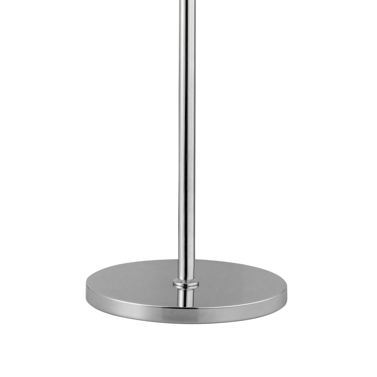 Kelly Floor Lamp in Polished Nickel & Smoke Glass