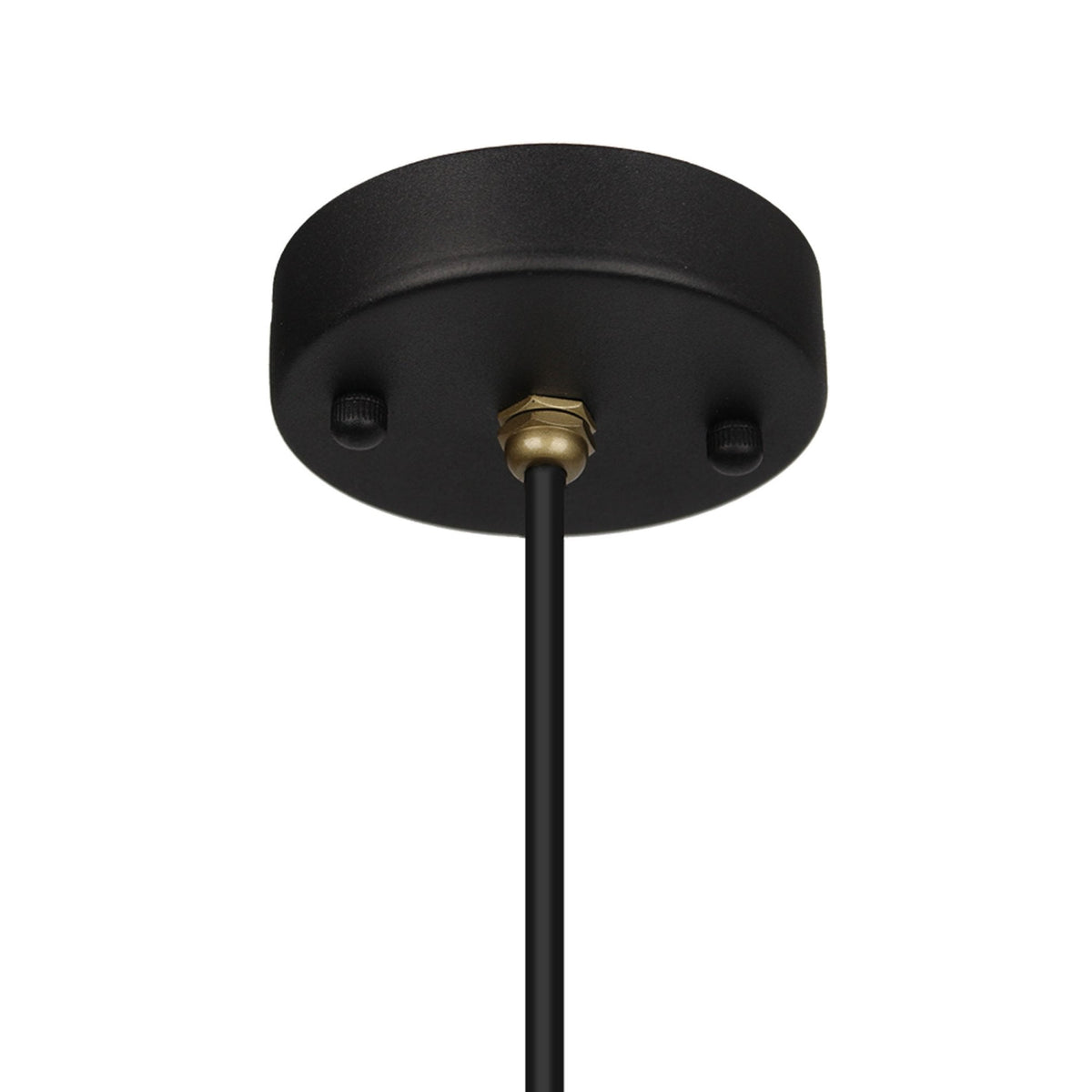 Meldon IP65 Pendant in Sand Black & Antique Brass