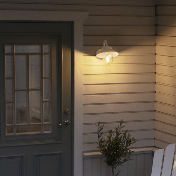 Vega Mini Outdoor IP44 E27 Wall Light in White