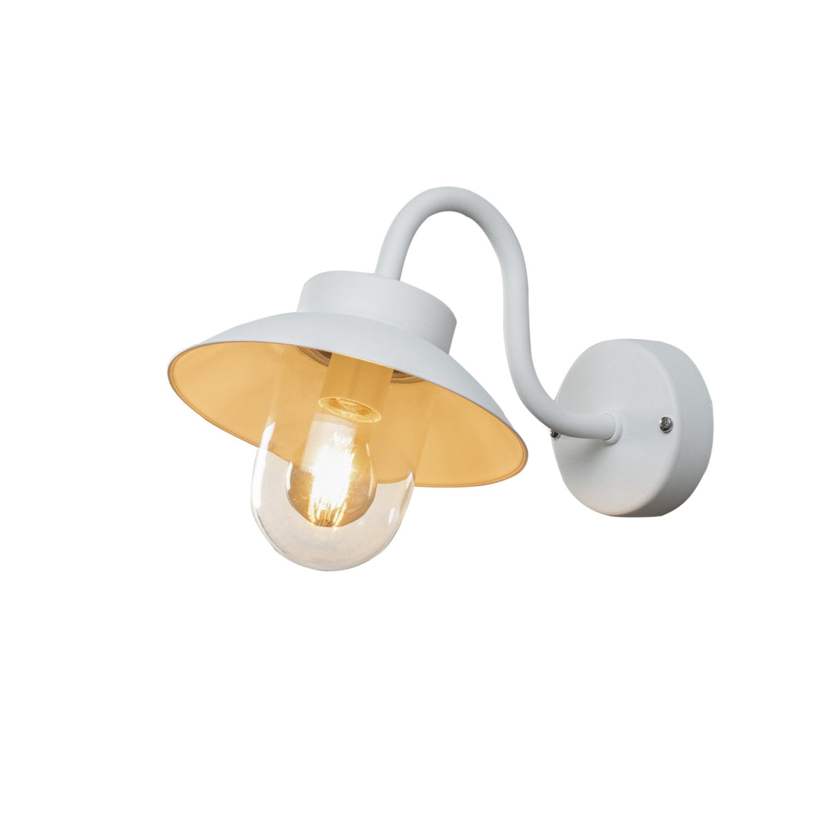 Vega Mini Outdoor IP44 E27 Wall Light in White