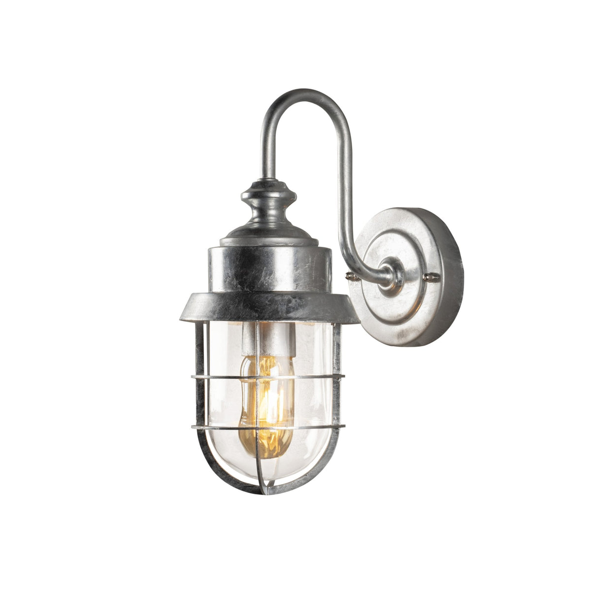 Cerignola Galvanised IP44 E27 Wall Light