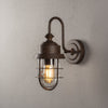 Cerignola IP44 E27 Wall Light in Black & Rust Finish
