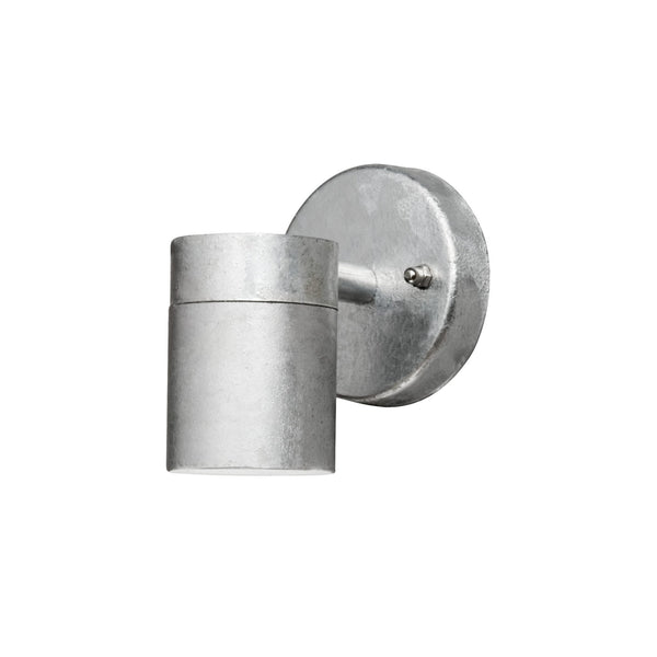 Modena Outdoor IP44 Single GU10 Wall Light in Galvanised Finish
