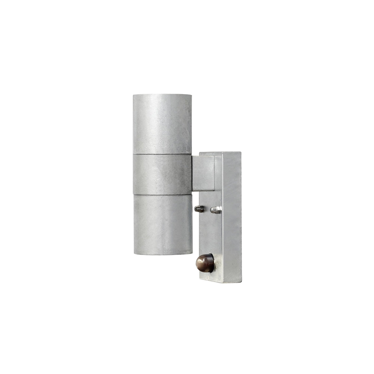 Modena PIR IP44 Outdoor Twin GU10 Wall Light in Galvanised Finish
