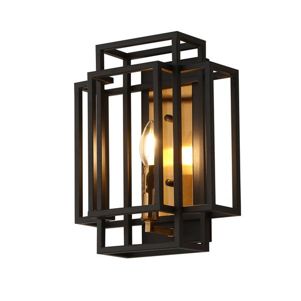 Pyworthy Wall Light in Black and Gold