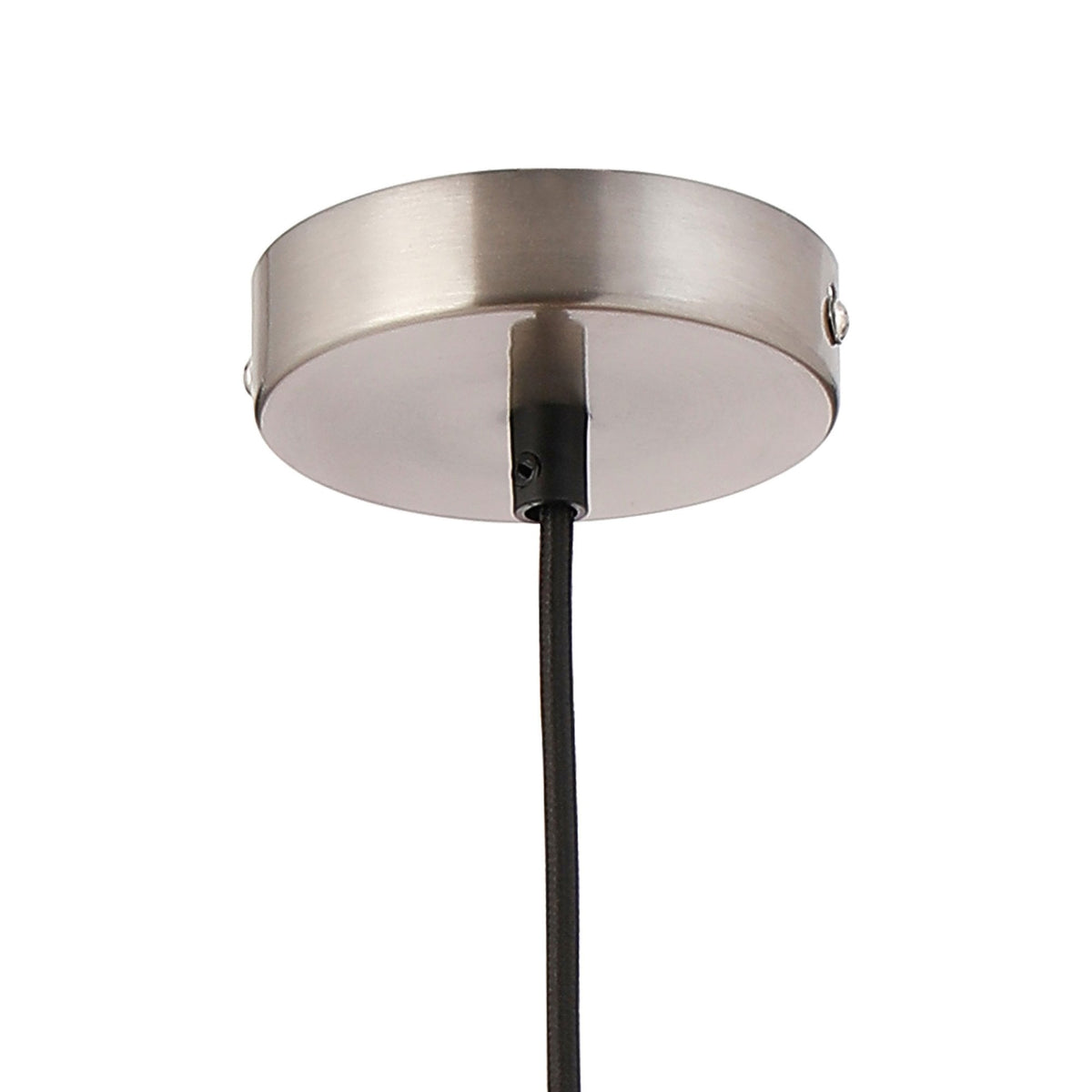 Sector Pendant in Satin Nickel & Large Clear Cylindrical Cone Glass