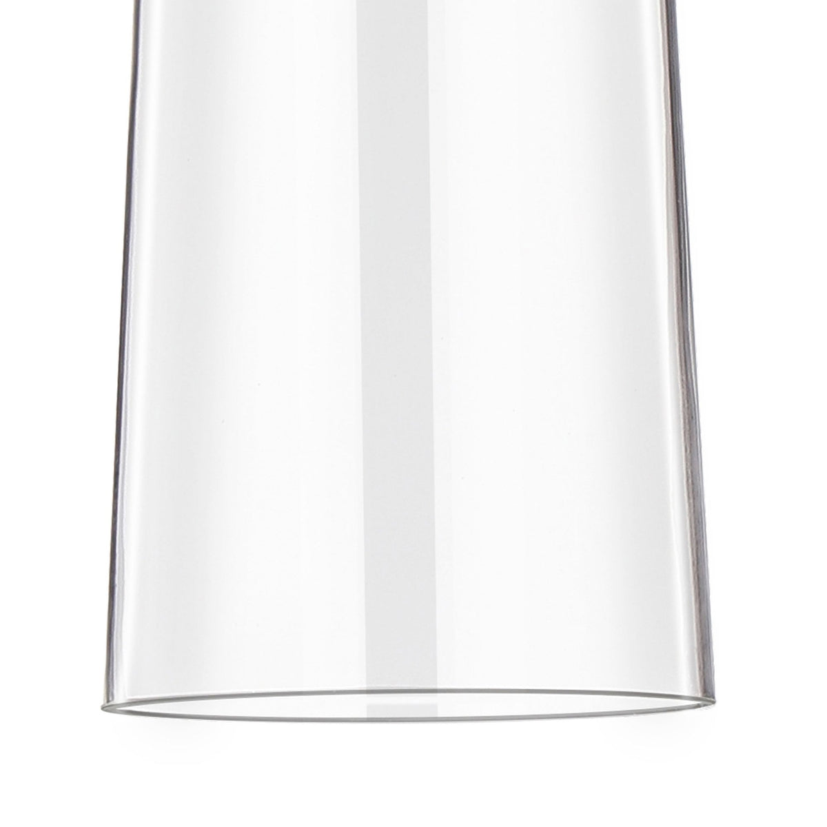 Sector Pendant in Satin Nickel & Large Clear Cylindrical Cone Glass