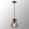 Sector Pendant in Aged Pewter & Kite Smoke Glass