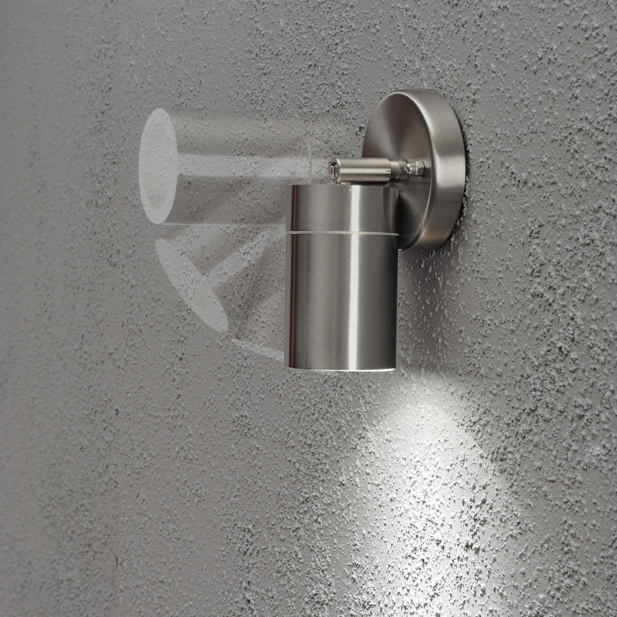 Modena Adjustable GU10 Spotlight in Brushed Stainless Steel