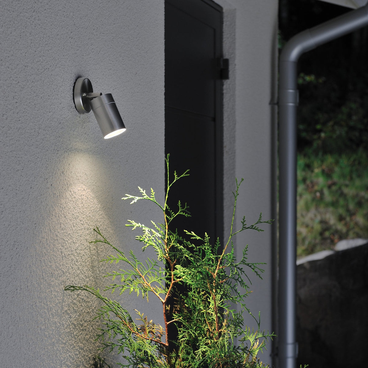 Modena Adjustable GU10 Spotlight in Brushed Stainless Steel