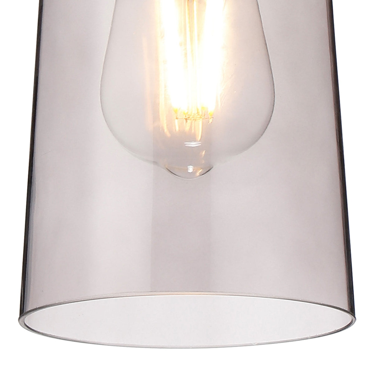 Sector Ceiling Light in Terrazzo Marble & Small Cylindrical Cone Smoke Glass