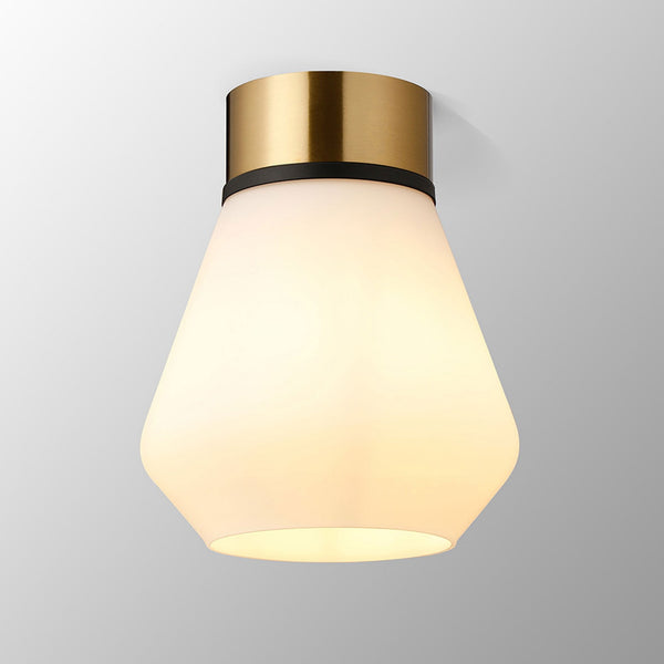 Sector Ceiling Light in Brass & Kite Opal Glass