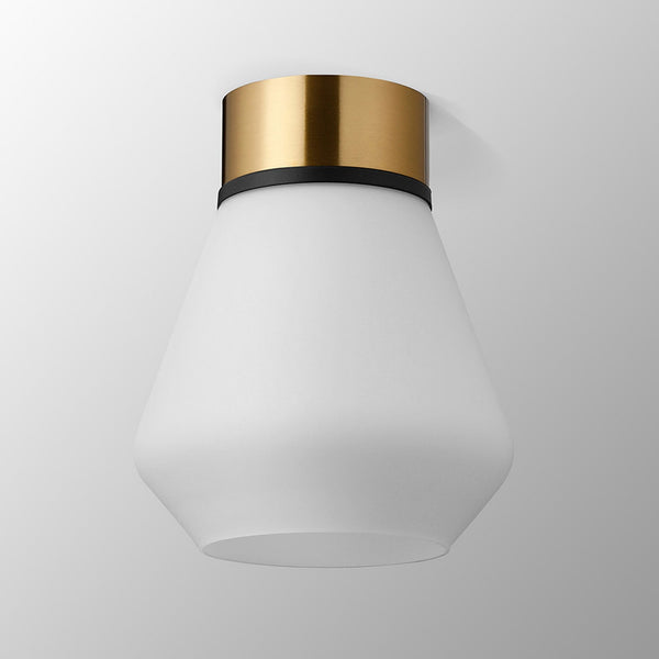 Sector Ceiling Light in Brass & Kite Opal Glass