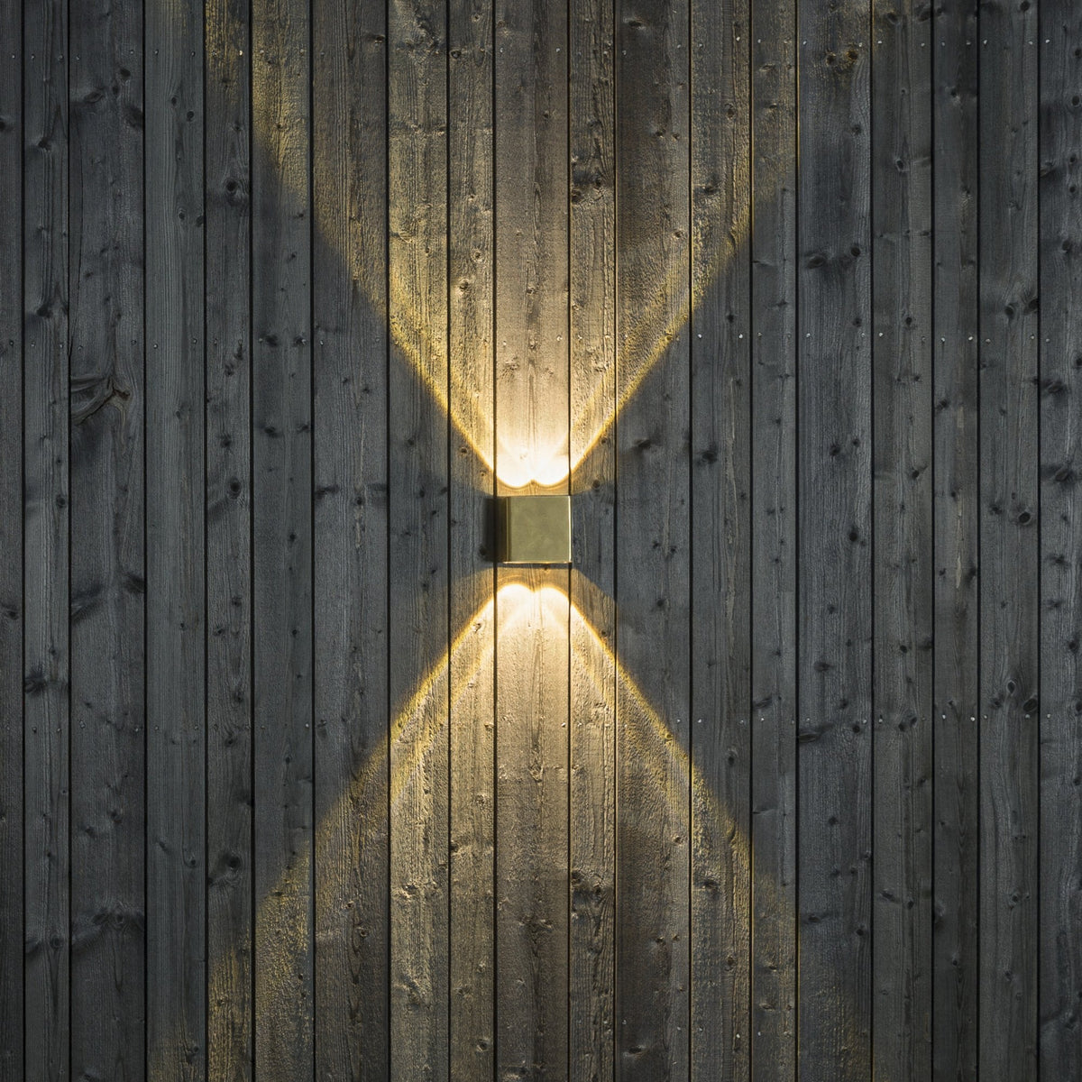 Chieri IP54 Twin 4w LED Wall Light in Brushed Brass Finish