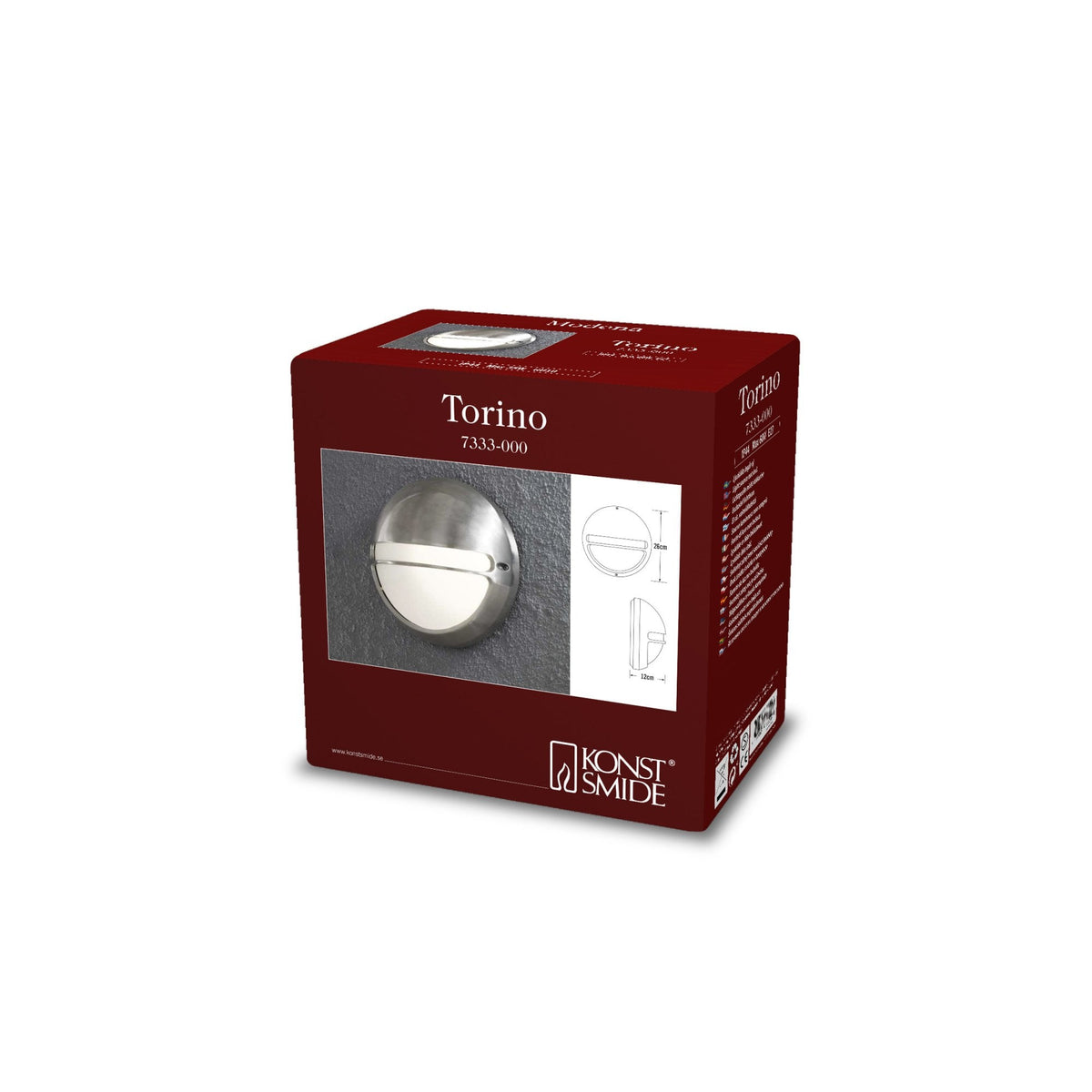 Torino Round IP44 Outdoor E27 Bulkhead in Brushed Aluminium