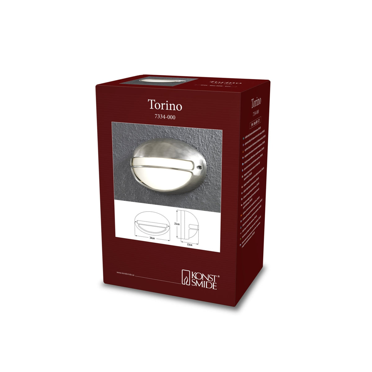 Torino Oval IP44 Outdoor E27 Bulkhead in Brushed Aluminium