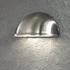 Torino Large Eye IP23 Outdoor E27 Wall Light in Brushed Stainless Steel