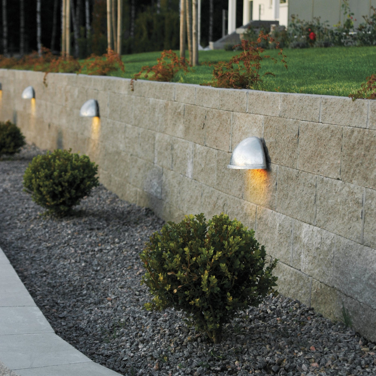 Torino Large Eye IP23 Outdoor E27 Wall Light in Galvanised Finish
