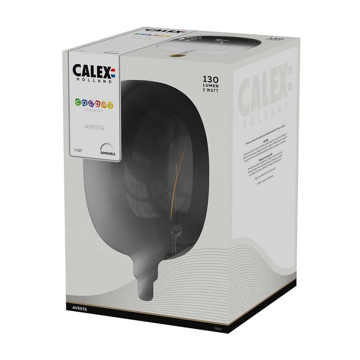 E27 Avesta Gris Gradient Dimmable Extra Warm White LED 5W 1800K 130lm