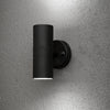 Modena Outdoor IP44 Twin GU10 Wall Light in Black