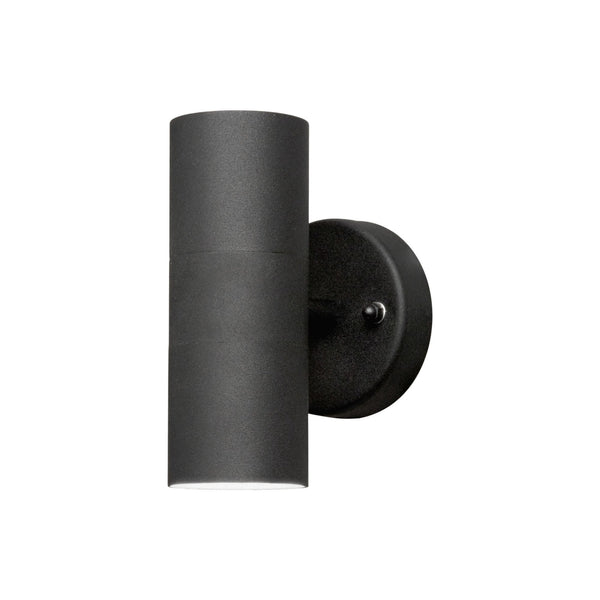 Modena Outdoor IP44 Twin GU10 Wall Light in Black
