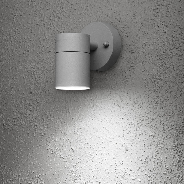 Modena Outdoor IP44 Single GU10 Wall Light in Grey