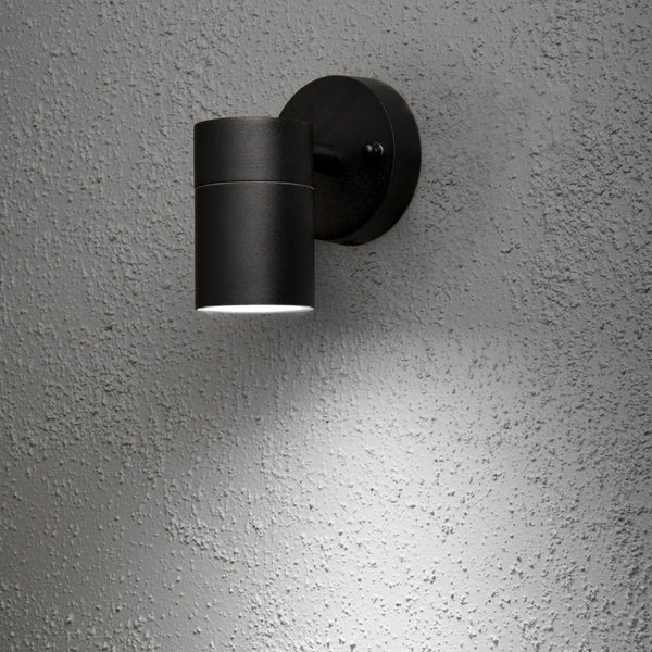 Modena Outdoor IP44 Single GU10 Wall Light in Black