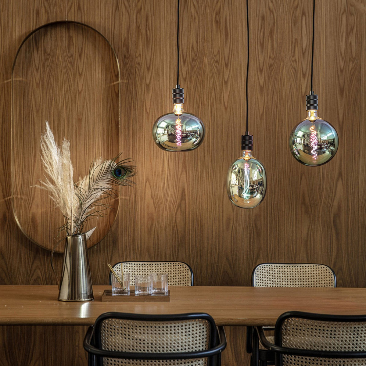 E27 Kalmar Metallic Opal Dimmable Extra Warm White LED Globe 4W 2000K 40lm