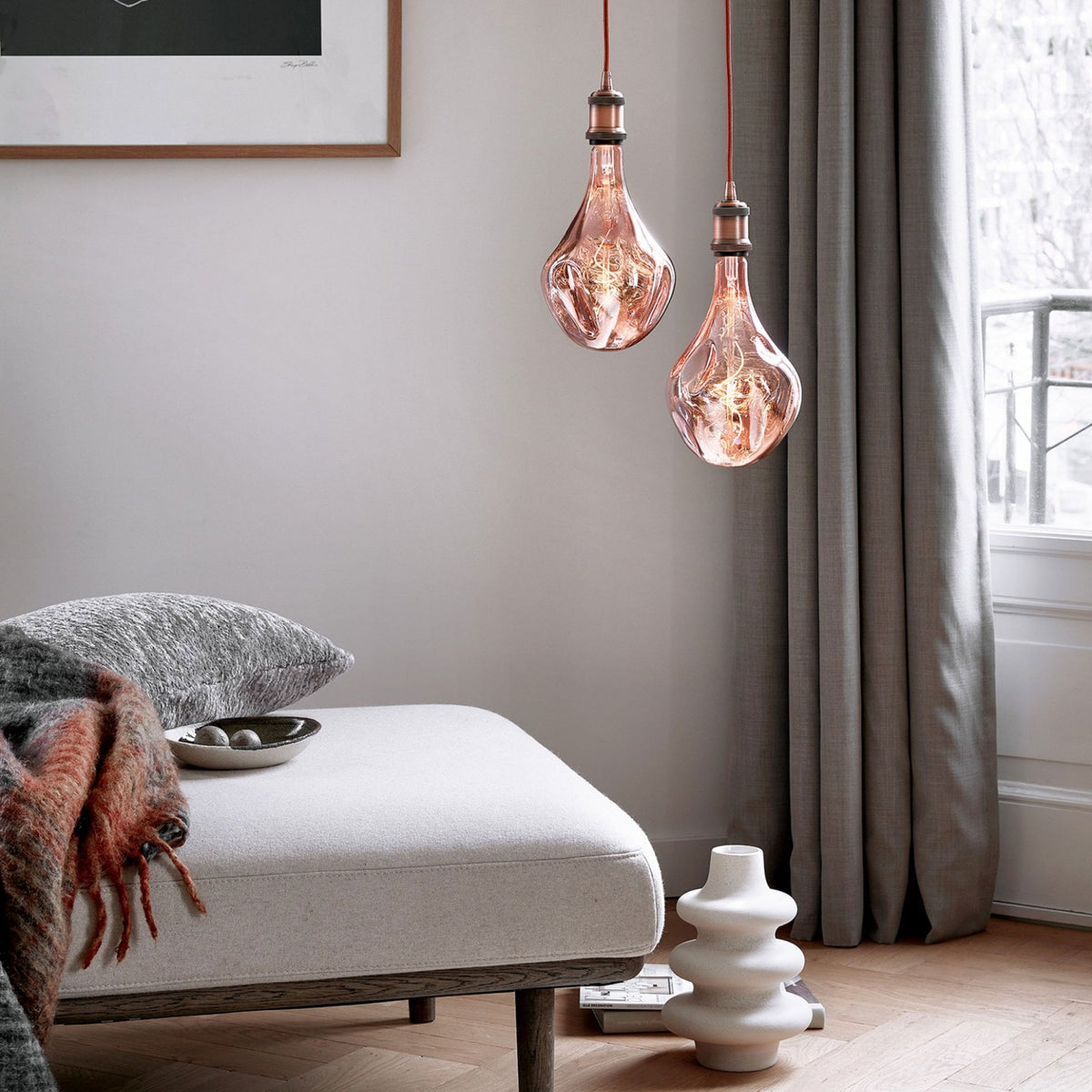 E27 Organic Evo Rose Dimmable Extra Warm White LED 6W 1800K 80lm