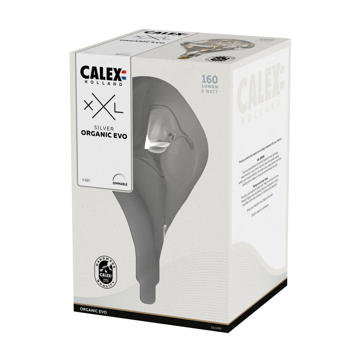 Organic Evo Silver Dimmable Extra Warm White LED 6W 1800K 160lm