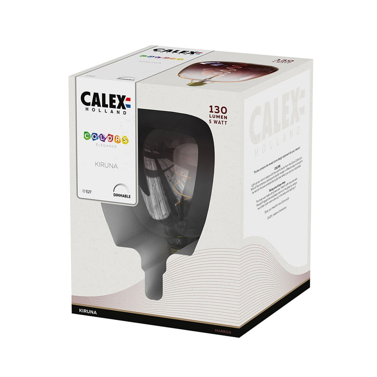 E27 Kiruna Marron Gradient Dimmable Extra Warm White LED 5W 130lm 1800K
