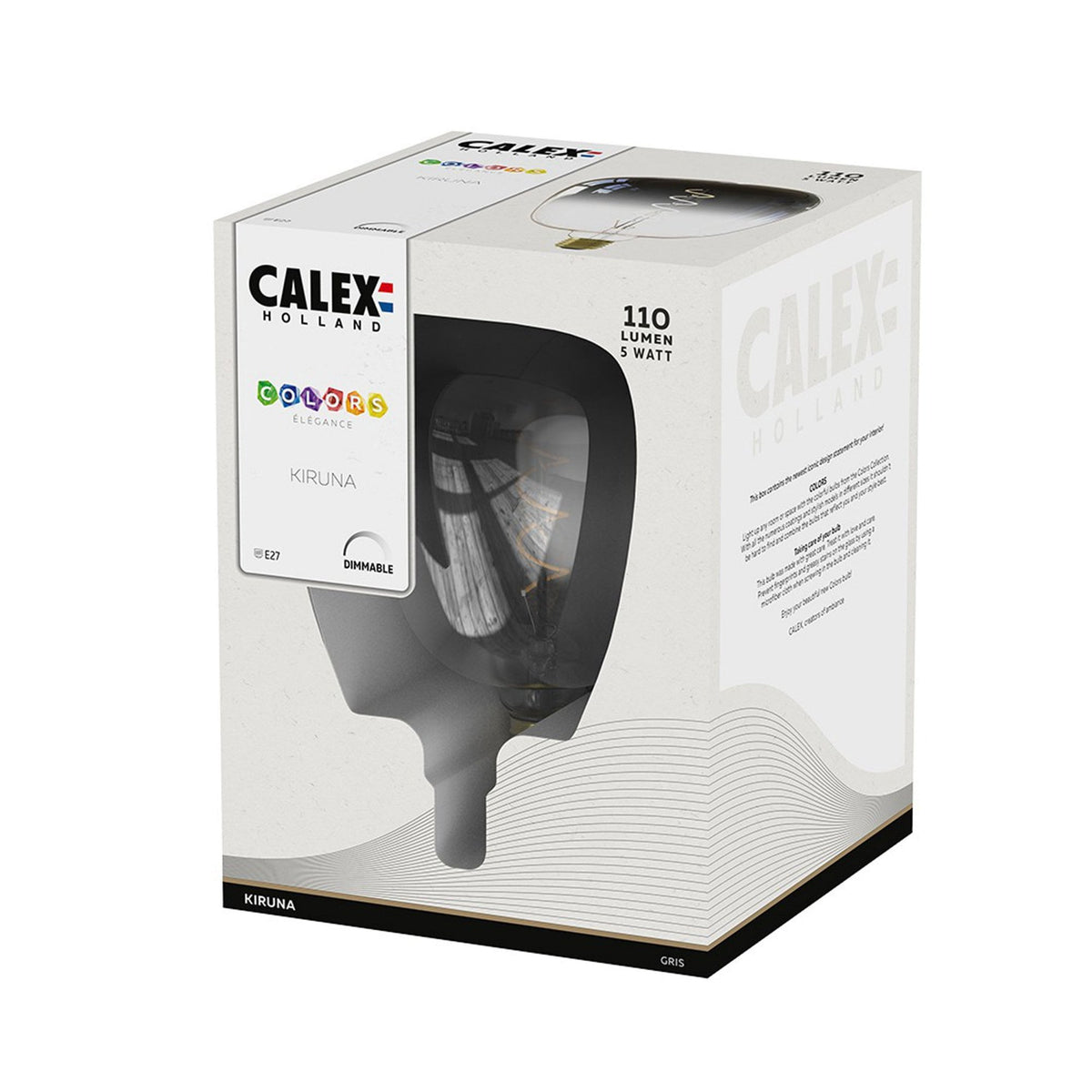 E27 Kiruna Gris Gradient Dimmable Extra Warm White LED 5W 110lm 1800K
