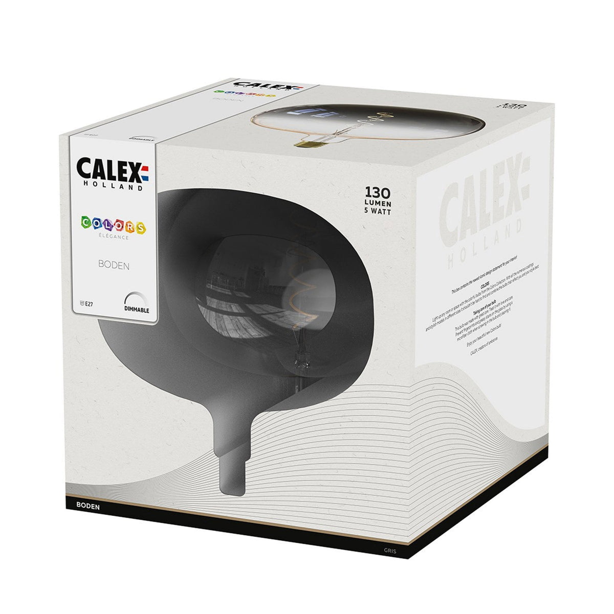 E27 Boden Gris Gradient Dimmable Extra Warm White LED 5W 1800K 130lm
