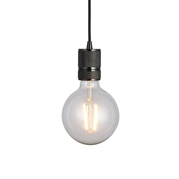 Urban E27 Black Chrome Pendant Set