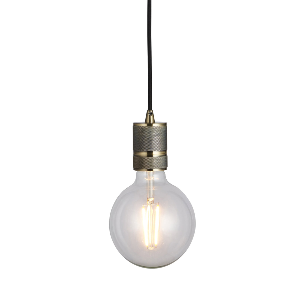 Urban E27 Antique Brass Pendant Set