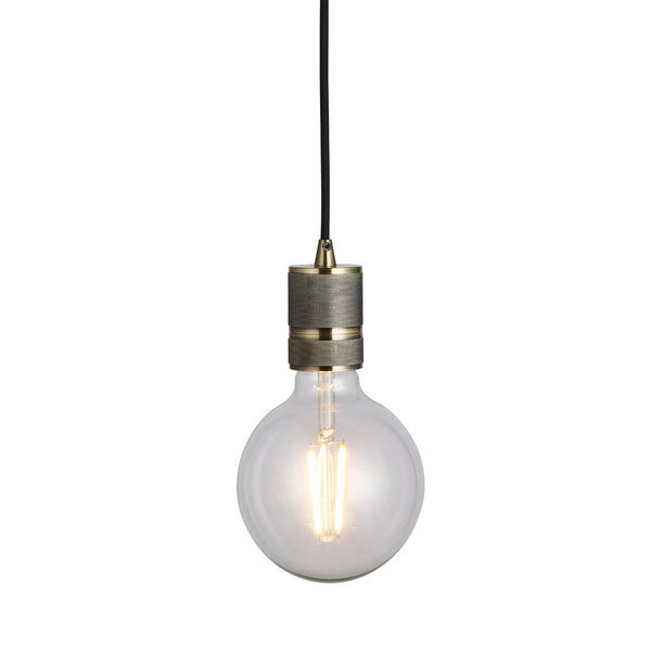 Urban E27 Antique Brass Pendant Set