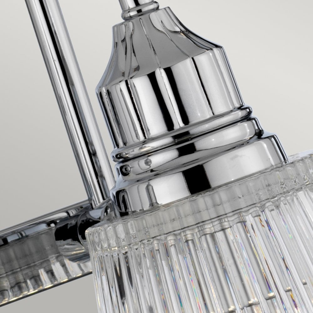 Addison IP44 Two Arm Wall Light in Polished Chrome